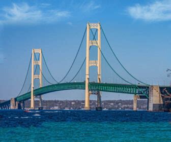 Mackinac Bridge Live Webcam, Lake Michigan